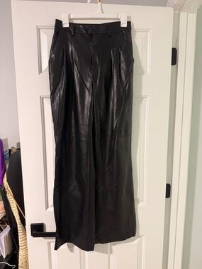 7 For All Mankind Black Faux Leather Jacket